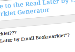 Read Later By Email Bookmarklet